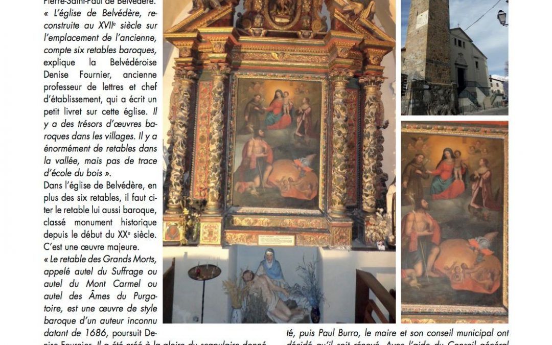 Belvédère – Le retour du retable des Grands Morts en l’église Saint-Pierre-Saint-Paul